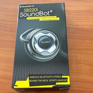 NIB SB220i Wireless Bluetooth Headphones - Black